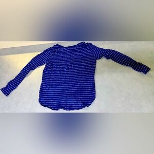 Malibu tee banana republic blue with white stripes